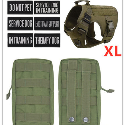 Military Tactical Dog Harness German Shepherd Adjustable Pet Dog Back