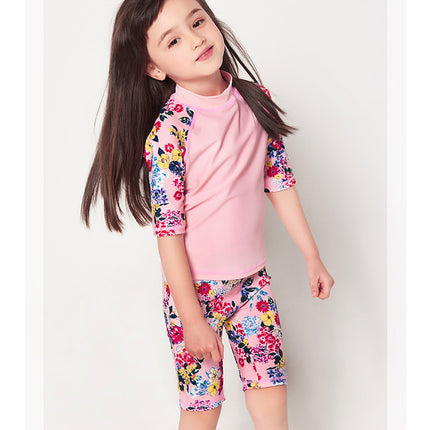 Yi Zi Children's Swimwear Girls Swimwear Baby Baby Split Pants Swimwear Big Kids Sunscreen Swimwear