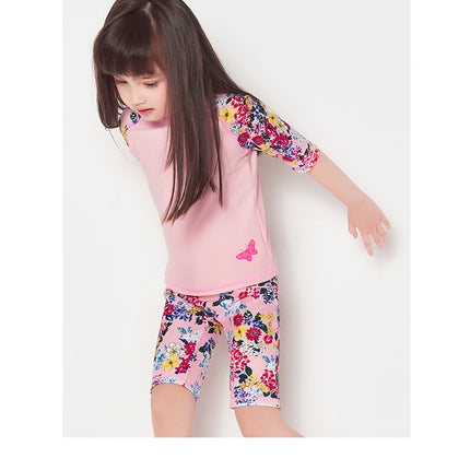 Yi Zi Children's Swimwear Girls Swimwear Baby Baby Split Pants Swimwear Big Kids Sunscreen Swimwear