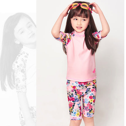 Yi Zi Children's Swimwear Girls Swimwear Baby Baby Split Pants Swimwear Big Kids Sunscreen Swimwear