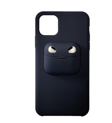 Compatible with Apple, Iphone11 Mobile Phone Shell  11Pro Bluetooth Creative Anti-Drop Silicone Three-Generation Airpods Integrated Headphone Cover