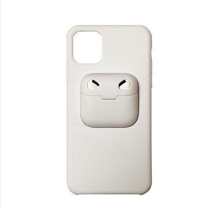 Compatible with Apple, Iphone11 Mobile Phone Shell  11Pro Bluetooth Creative Anti-Drop Silicone Three-Generation Airpods Integrated Headphone Cover