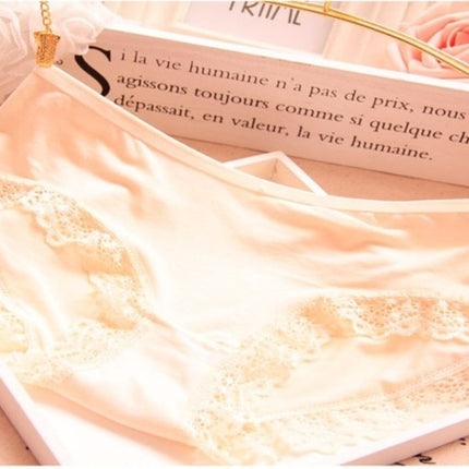 Modal Bamboo Charcoal Fiber Underwear Black Red Lace Underwear Women's Underwear