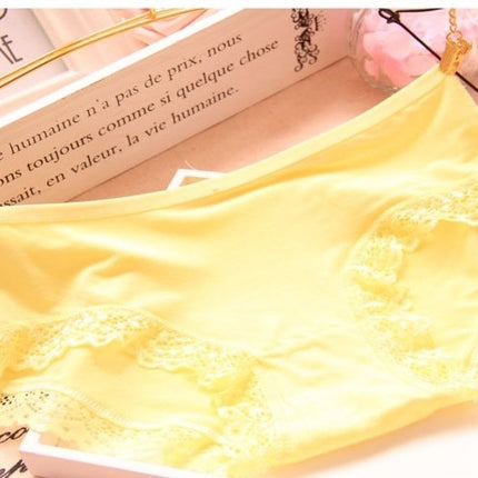 Modal Bamboo Charcoal Fiber Underwear Black Red Lace Underwear Women's Underwear