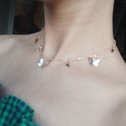 Simple Style Pendant Butterfly Necklace