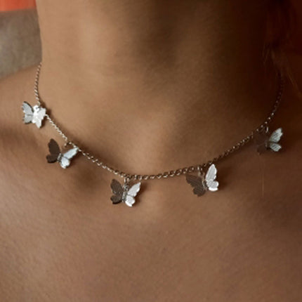 Simple Style Pendant Butterfly Necklace