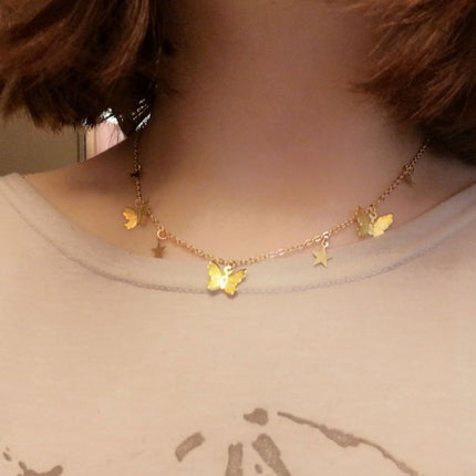 Simple Style Pendant Butterfly Necklace