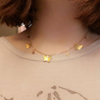 Gold / 3butterfly 4stars