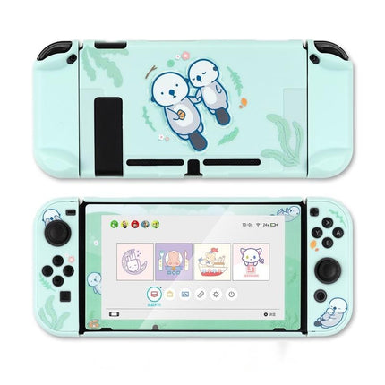 Sea Otter Switch Protective Shell PC Hard Cover Back Grip Housing NS Lite Controller Case Box For Nintendo Switch Accessories