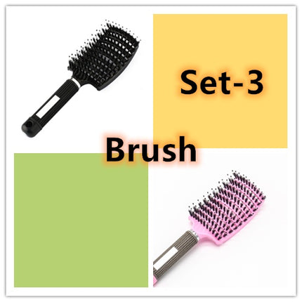 Hairbrush Anti Klit Brushy Haarborstel Women Detangler Hair Brush Bristle Nylon Scalp Massage  Teaser Hair Brush Comb - Novah