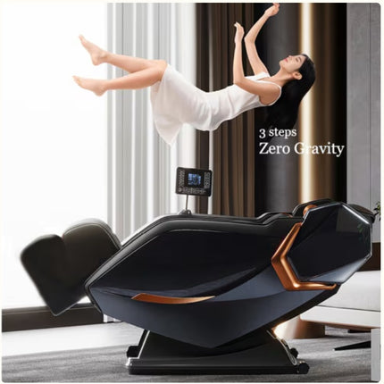 Full Body Zero Gravity Shiatsu Massage Chair SL-Track Recliner With Airbag Speaker LCD Screen Remote Control Voice Control BackLeg Heat