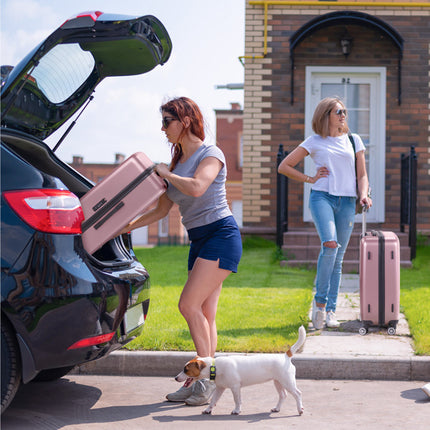 Three In One Set Of Vertical Striped Suitcase