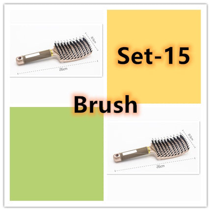 Hairbrush Anti Klit Brushy Haarborstel Women Detangler Hair Brush Bristle Nylon Scalp Massage  Teaser Hair Brush Comb - Novah