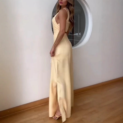 New Summer Solid Color Loose Trousers Jumpsuit For Women