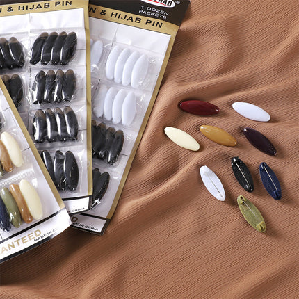 Oval Needle Color Muslim Headscarf Needle Scarf