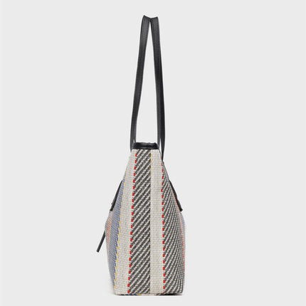 Bag Female Cotton And Linen Stripes Tote Bag Fabric Shoulder Bag