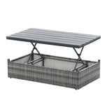 Ensemble de meubles de terrasse en rotin PE, comprenant canapé, fauteuils et table basse en contreplaqué, de la marque eprolo.