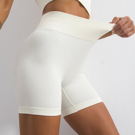 Workout Sets For Women 2 Piece Seamless Ribbed Crop Tank High Waist Shorts Yoga Outfits