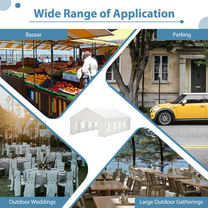 20x20FT Party Tent Heavy Duty, Large Wedding Event Shelters With 2 Storage Bags & Removable Sidewalls, Outdoor Canopy Gazebo Commercial Tents For Parties Carport Camping Garden Patio