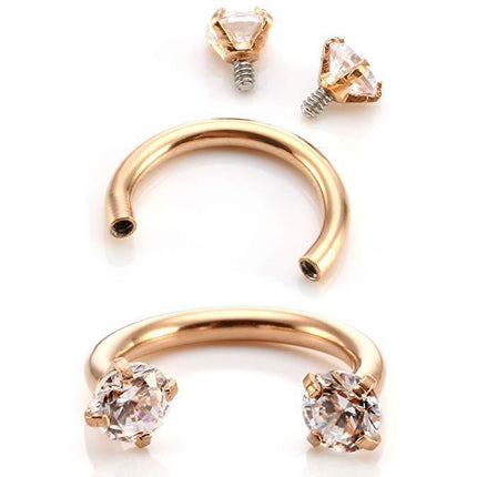 European And American Stainless Steel Horseshoe Bar Nose Ring