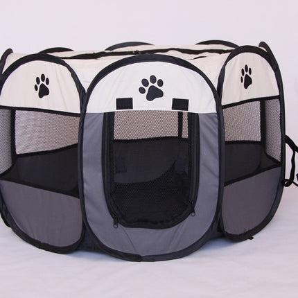 Fast folding octagonal pet fence, 600D Oxford cloth, waterproof and catching cat, dog cage, pet cage