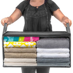 Sac de rangement pliable eprolo pour vêtements, couettes et accessoires, avec tissu non-tissé, idéal pour l'armoire et la poussière