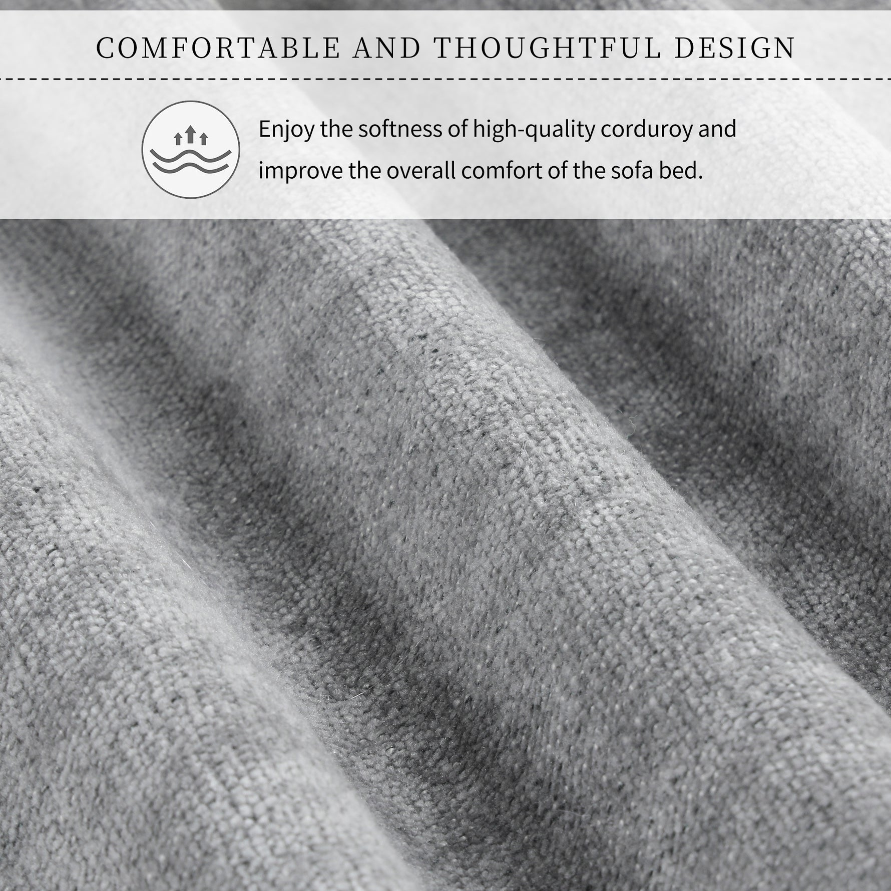 Canapé convertible U_STYLE eprolo avec coussin souple, pouvant accueillir deux personnes en position assise ou allongée