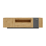 Meuble TV moderne de 70 pouces en bois avec espace de rangement, design épuré par eprolo, pour salon contemporain.