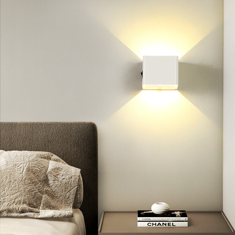 Applique murale LED rechargeable pour chambre eprolo, lumière d'ambiance moderne et élégante, fixation murale simple.