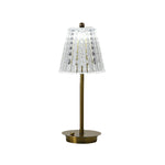 Lampe de table en métal moderne avec cristaux, lampe tactile romantique pour la chambre ou bar, ambiance créative et élégante.