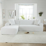 Housse de canapé en tissu solide de marque eprolo, couverture élastique et ajustée pour canapé et coussins.