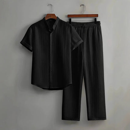 Men's Casual Multi-color Beach Short Sleeve Suit