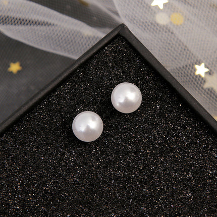 S925 Silver Needle Geometric Opal Temperament Diamond Earrings Simple