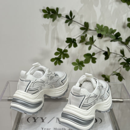 Vintage Genuine Leather Platform Dad Shoes Women