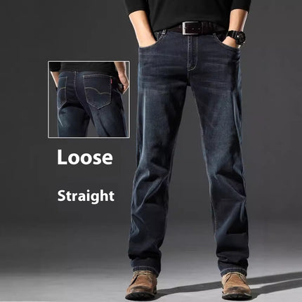 High Elastic Men's Straight Loose Spring And Autumn Jeans