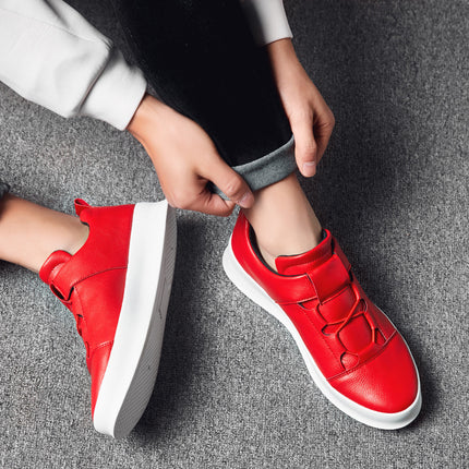 Thick bottom white shoes men's casual overshoes men