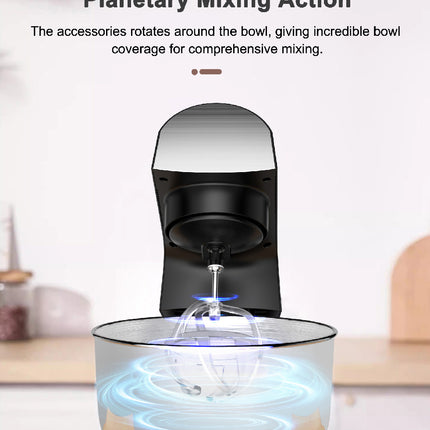 SVEWT SM-1540 1500W Stand Mixer Chef Machine Food Mixer 10-Speed Control With 5.5L SUS304 Stainless Steel Bowl - Black