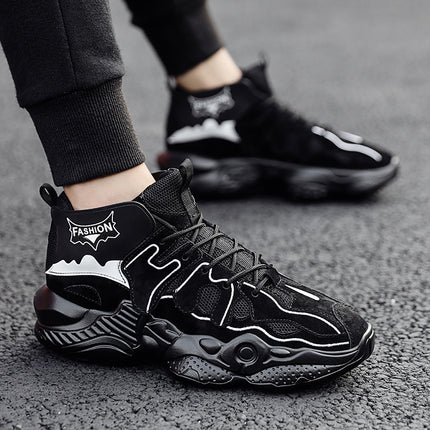 Round head tide shoes Dad lace up personality