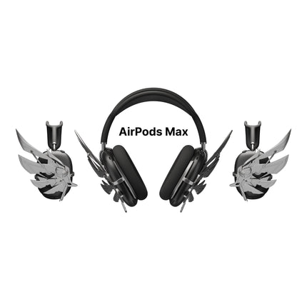Bright Silver AirPods Max3D Printed Headphone Case Wings