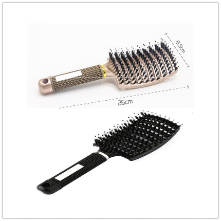 Hairbrush Anti Klit Brushy Haarborstel Women Detangler Hair Brush Bristle Nylon Scalp Massage  Teaser Hair Brush Comb - Novah