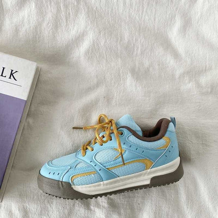 Blue Platform Breathable Bread Board Shoes For Women