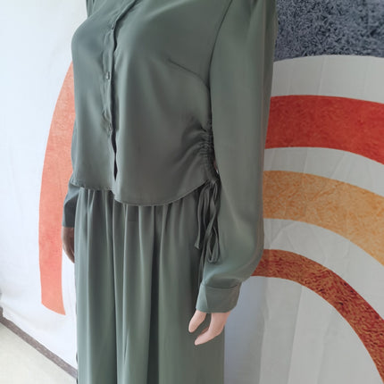 Skirt Suit Middle East Arab Long Sleeve Shirt Dress