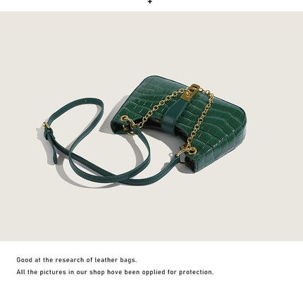 Fashionable Stone Pattern High-grade Shoulder Underarm Small Square Bag