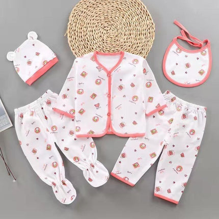 Five-piece Cotton Baby Long-sleeved Underwear