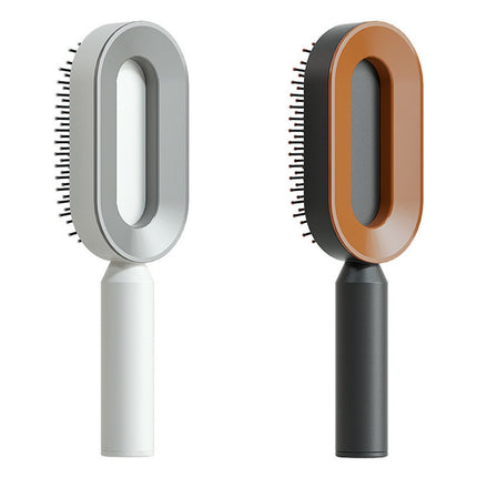 Self Cleaning Hair Brush For Women One-key Cleaning Hair Loss Airbag Massage Scalp Comb Anti-Static Hairbrush - Novah