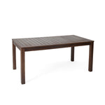 Table MANILA de 69 pouces d'eprolo, en bois moderne, vue de dessus avec surface lisse et design élégant.