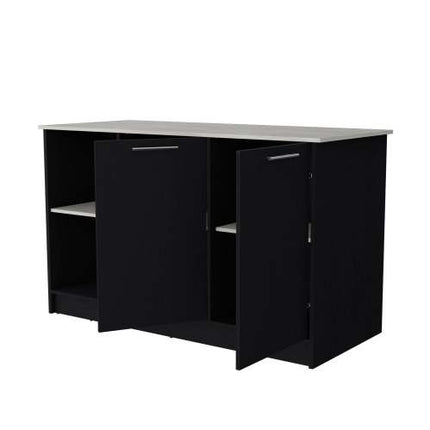 Black And Onyx Double Door Cabinets Kitchen Island