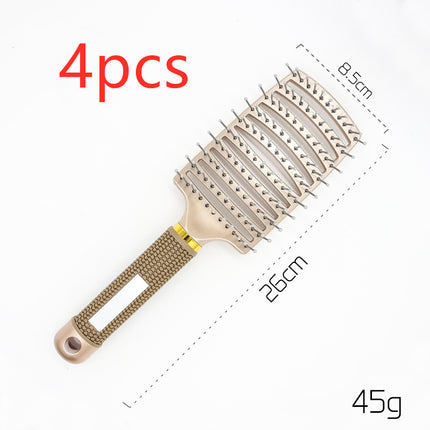 Hairbrush Anti Klit Brushy Haarborstel Women Detangler Hair Brush Bristle Nylon Scalp Massage  Teaser Hair Brush Comb - Novah