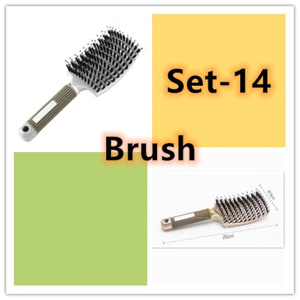 Hairbrush Anti Klit Brushy Haarborstel Women Detangler Hair Brush Bristle Nylon Scalp Massage  Teaser Hair Brush Comb - Novah