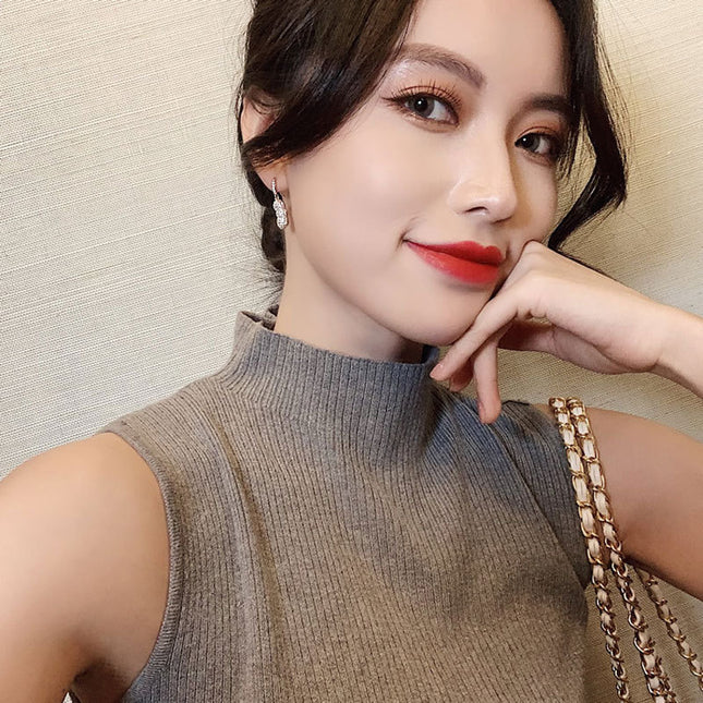 Women's Diamond Peanut Pearl Earrings